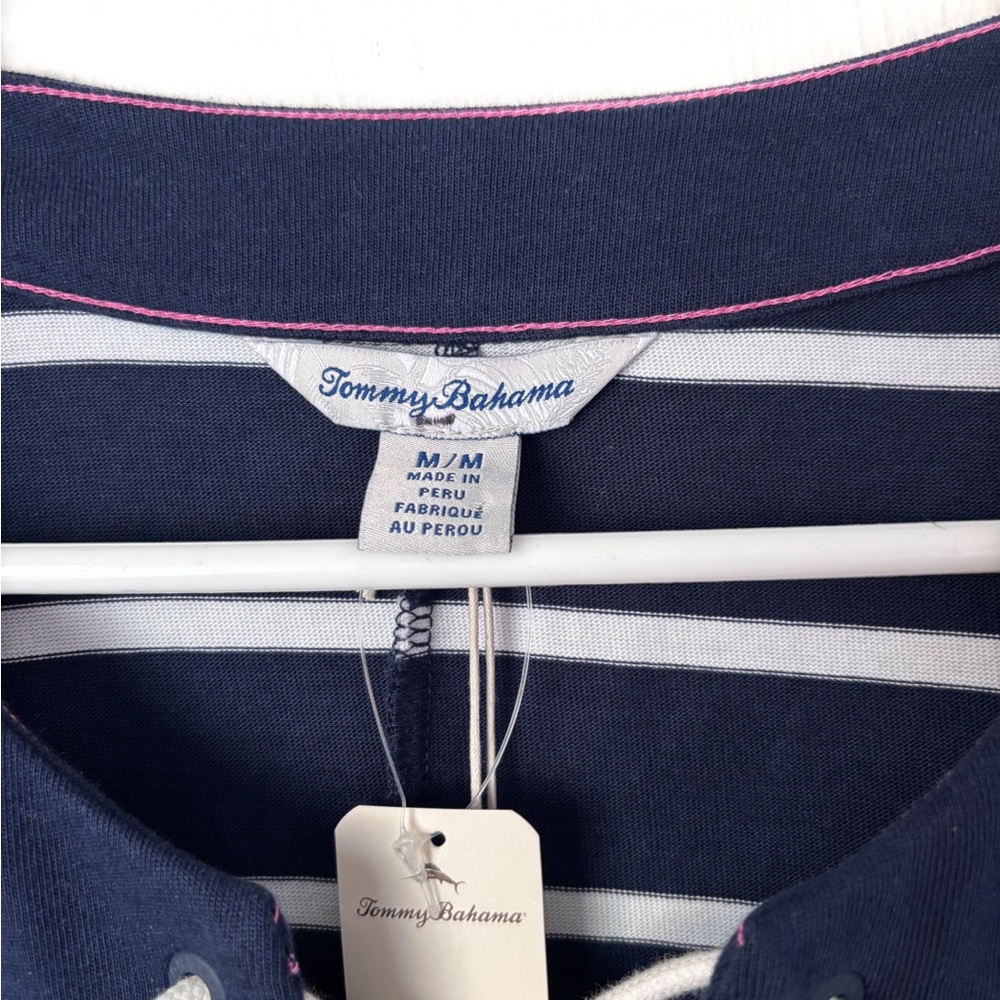 NWT Tommy Bahama Floricita Stripe Shift Dress Navy/White Stripes Size Medium - Picture 5 of 7